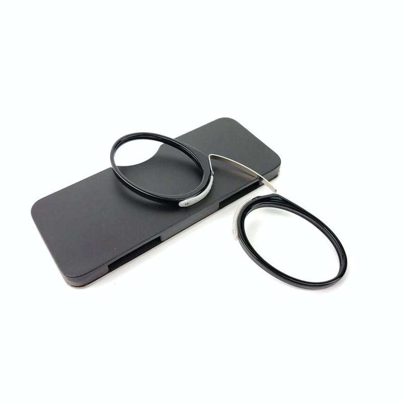 Mini Clip Nose Style Presbyopic Glasses without Temples, Positive Diopters:+3.00(Black)