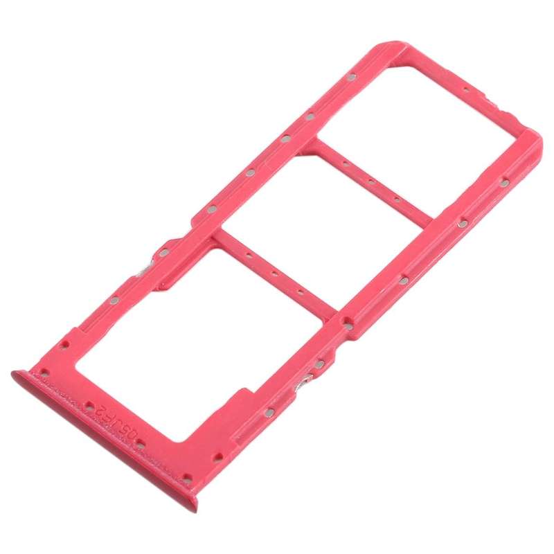 For OPPO A5 / A3s 2 x SIM Card Tray + Micro SD Card Tray (Red)