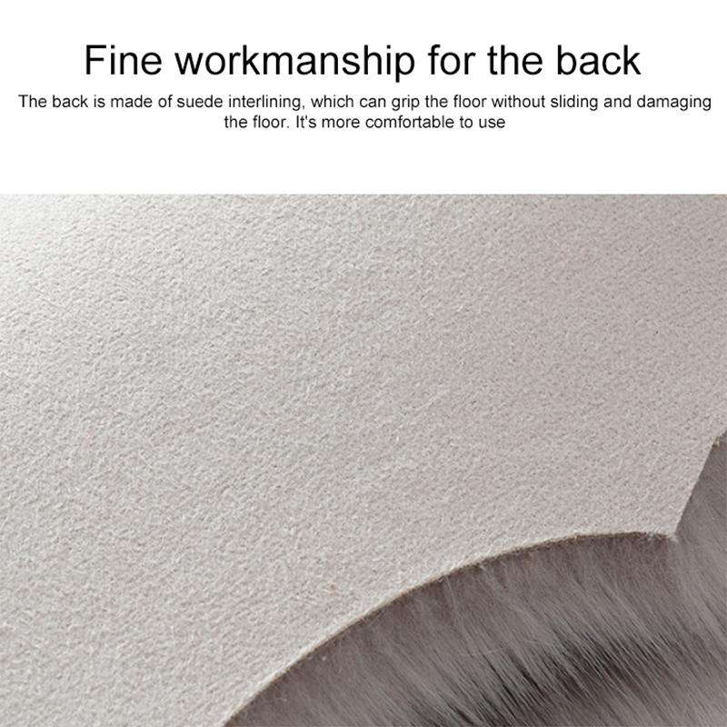 Wool Sofa Cushion Fur Full Sheepskin Carpet Window Decoration Mat, Size: 60x90cm(White Dust)