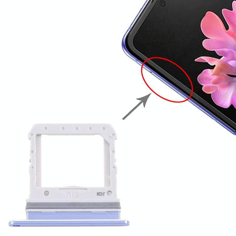 For Samsung Galaxy Z Flip SM-F700 SIM Card Tray (Blue)
