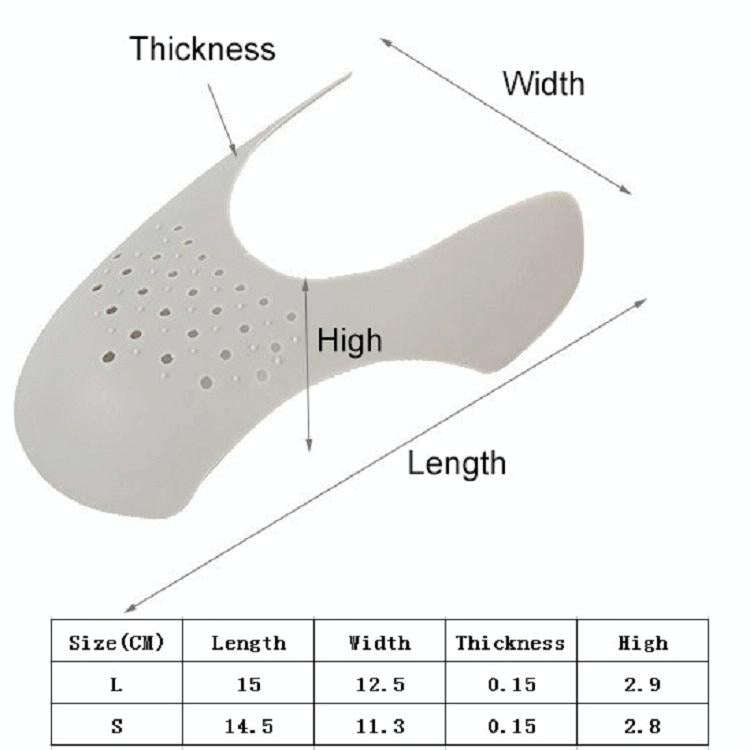 2 PCS Sneakers Shield Anti-crease Anti-wrinkle Shoe Support, Size: S(White)