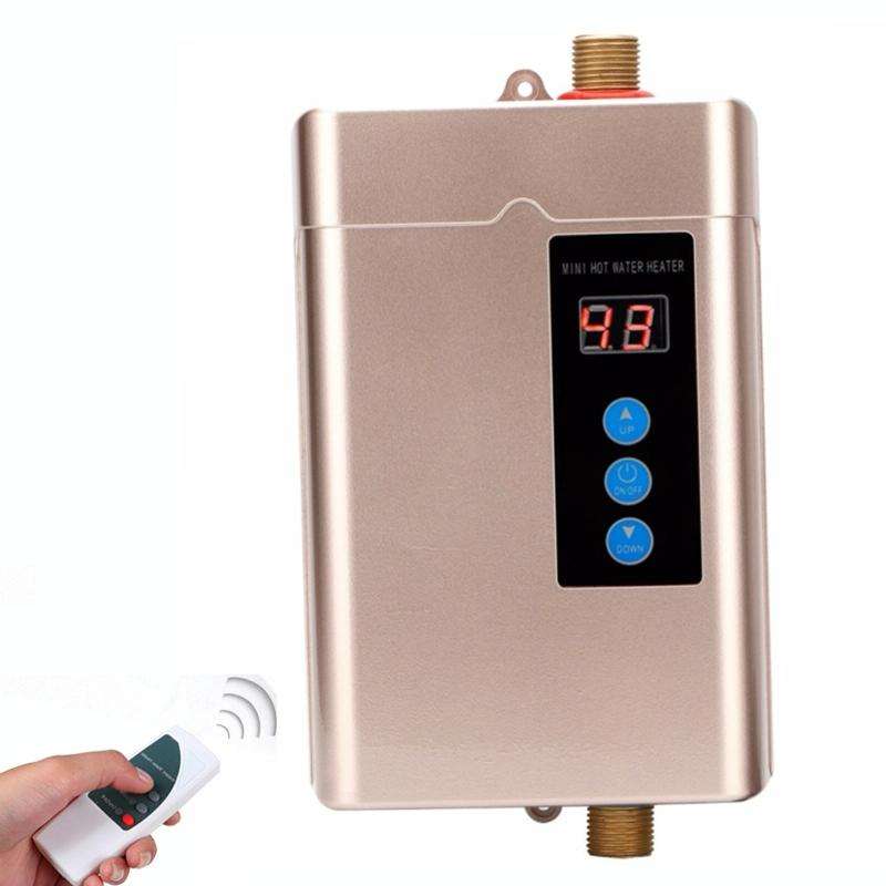 AU Plug 4000W Electric Water Heater With Remote Control Adjustable Temperate(Red)