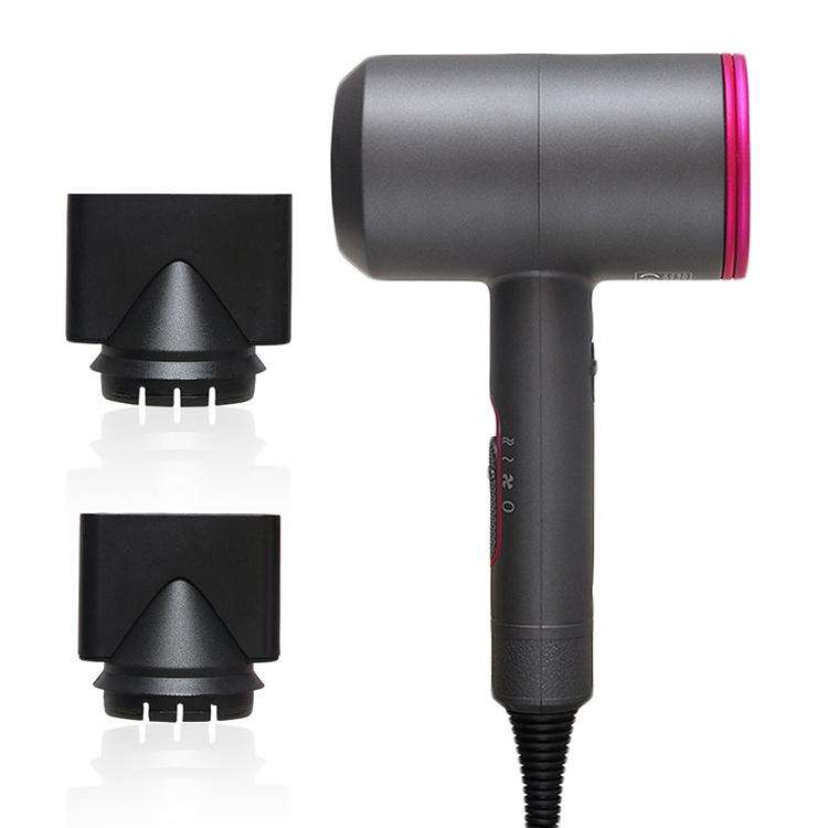 High-power 2000W Anionic Cold Hot Air Constant Temperature Hair Dryer, EU Plug(Red + Grey)