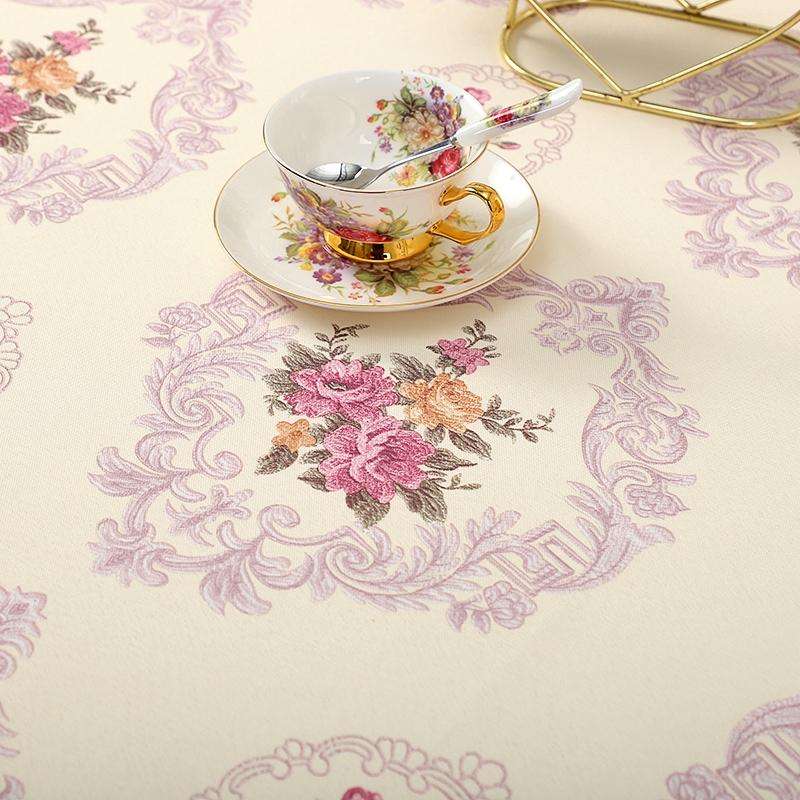 Home Fabric Round Tablecloth Hotel Disposable Anti-scald Table Mats, Size:180cm(European Purple)