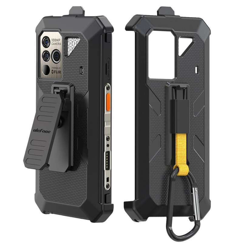 For Ulefone Power Armor 18 Ultra / 18T / 18T Ultra Ulefone Back Clip Phone Case with Carabiner (B...