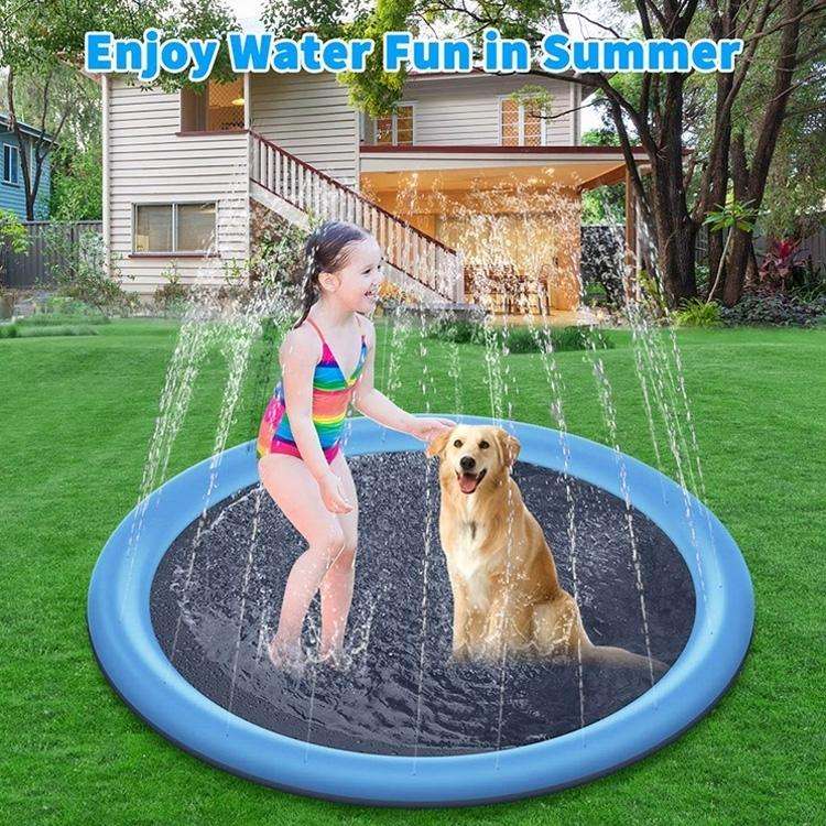 PVC Sprinkler Splash Mat for Kids Outdoor Lawn Water Fun, Diameter: 100cm