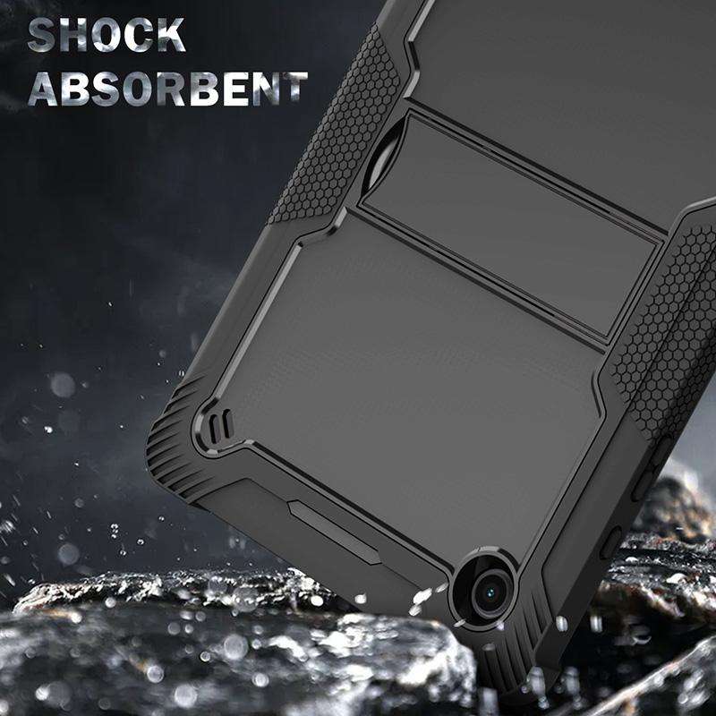 For Samsung Galaxy Tab A8 10.5 2021 Silicone + PC Shockproof Protective Tablet Case with Holder(B...