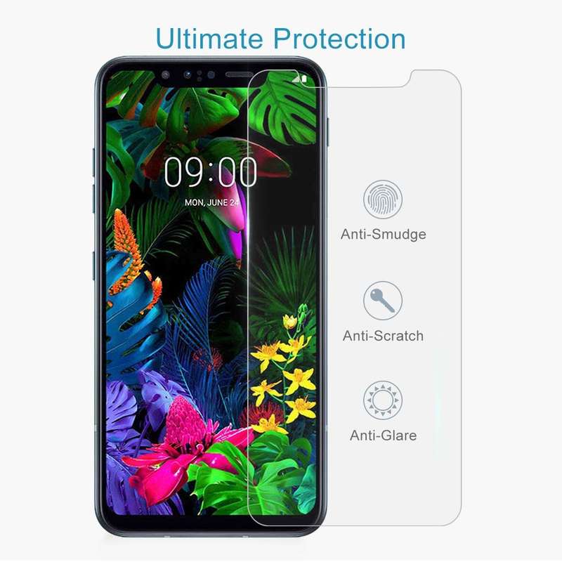 For LG G8s ThinQ 50 PCS 0.26mm 9H 2.5D Tempered Glass Film