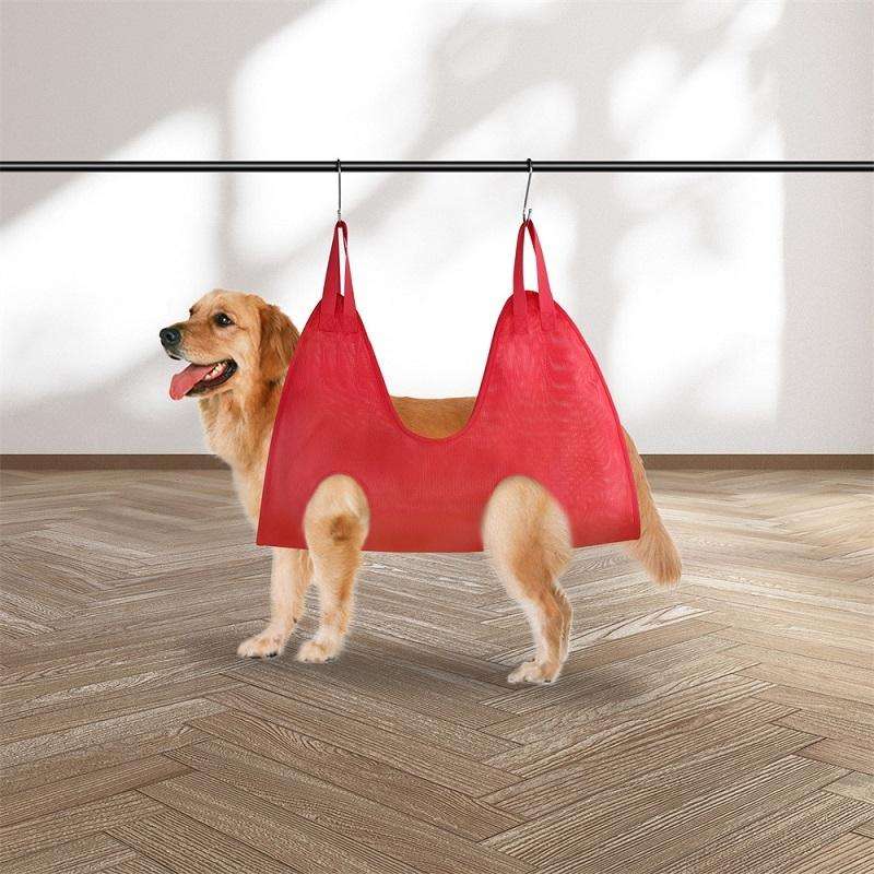 Small & Medium Pet Grooming Polyester Hanging Hammock, Size S(Grey)