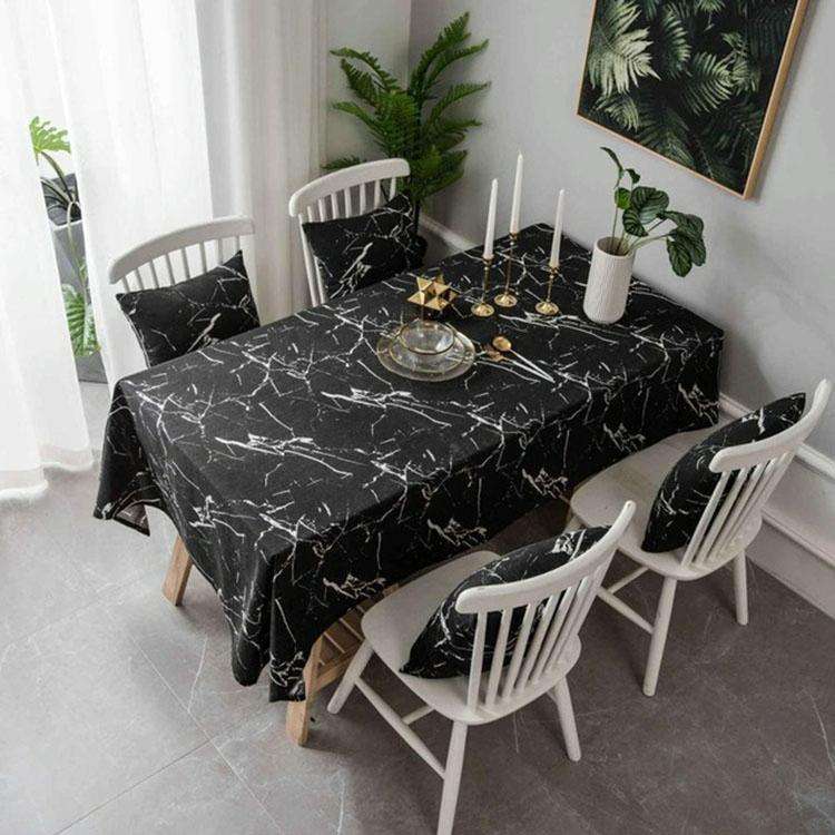 Marble Pattern Minimalist Tablecloth Cover Table Cloth Cotton Linen Dust-proof Cabinet Cloth, Siz...