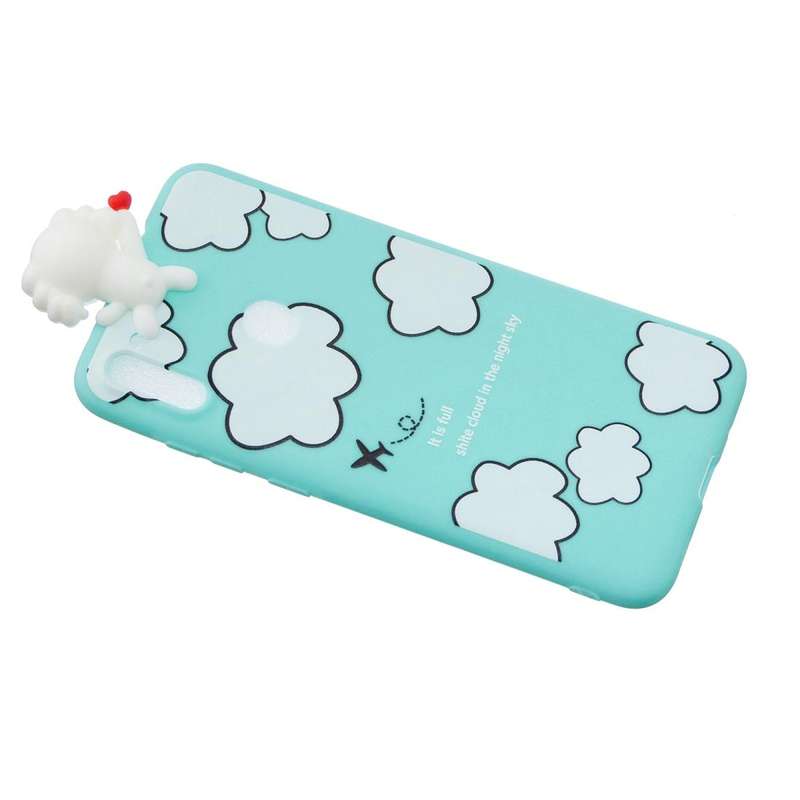 For Galaxy A11 Shockproof Cartoon TPU Protective Case(Clouds)