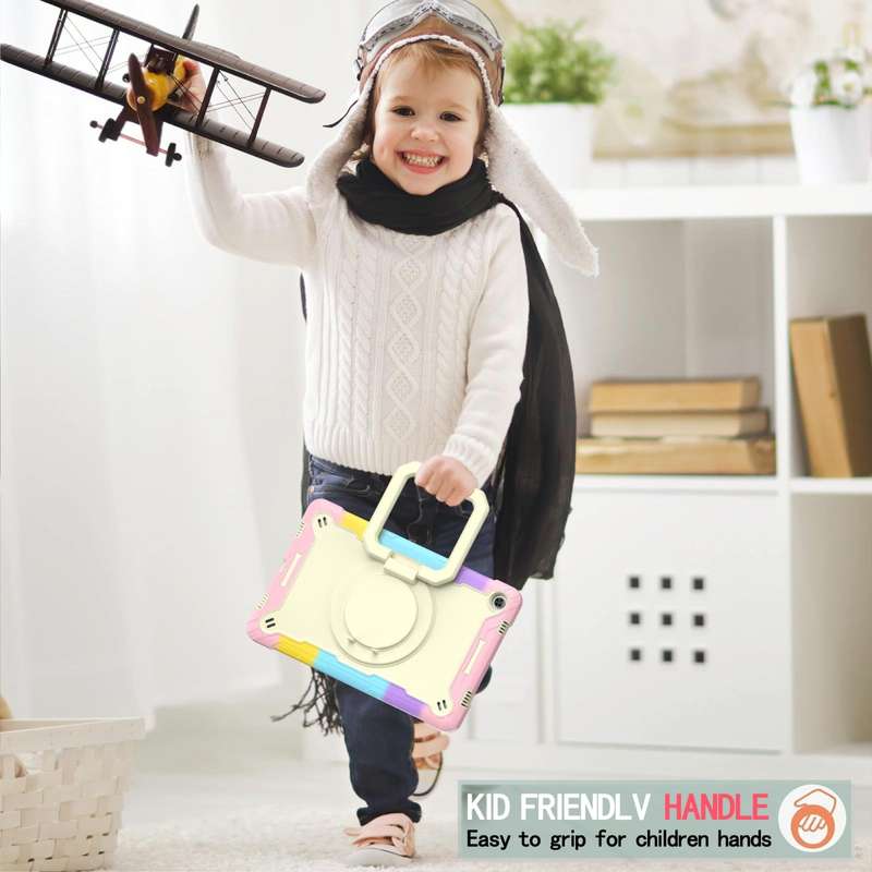 For Lenovo Tab M10 Plus 10.6 3rd Gen 2022 Silicone + PC Bracelet Holder Tablet Case(Bright Pink)
