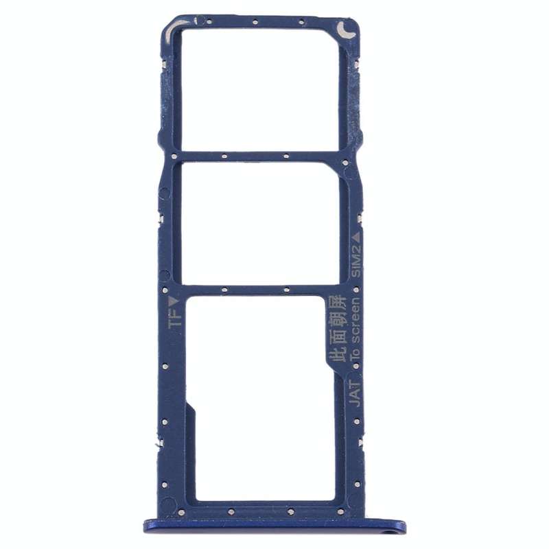 SIM Card Tray + SIM Card Tray + Micro SD Card Tray for Huawei Y6s (2019) (Blue)