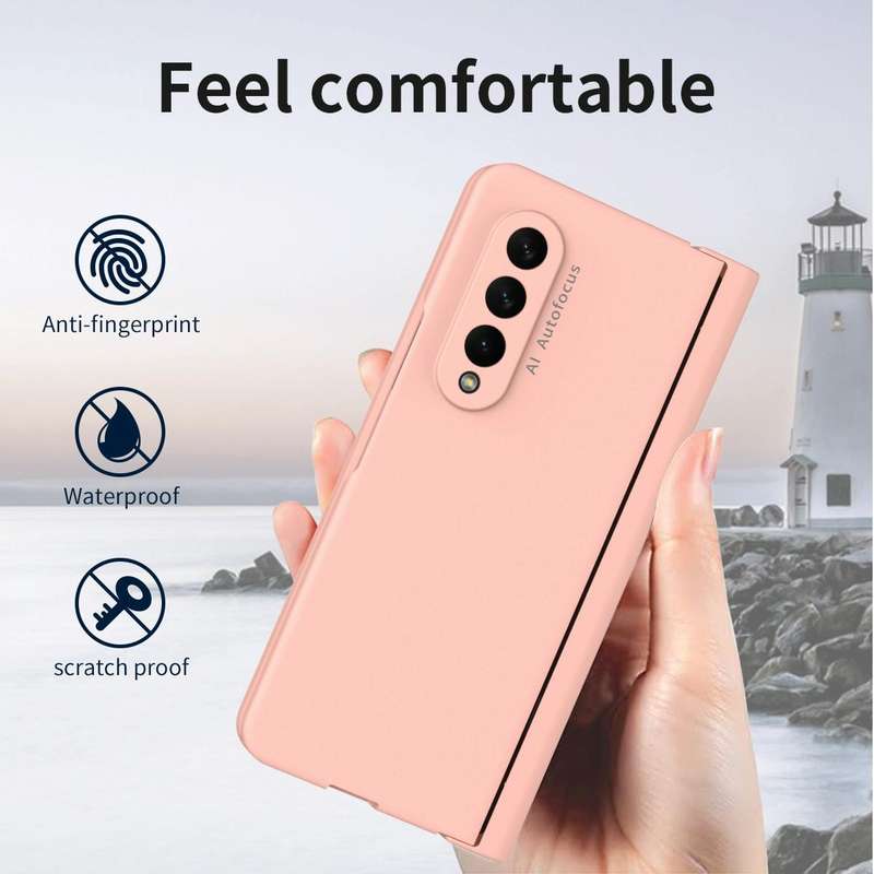 For Samsung Galaxy Z Fold3 5G Macaron Hinge Phone Case with Stylus Pen Fold Edition & Protective ...