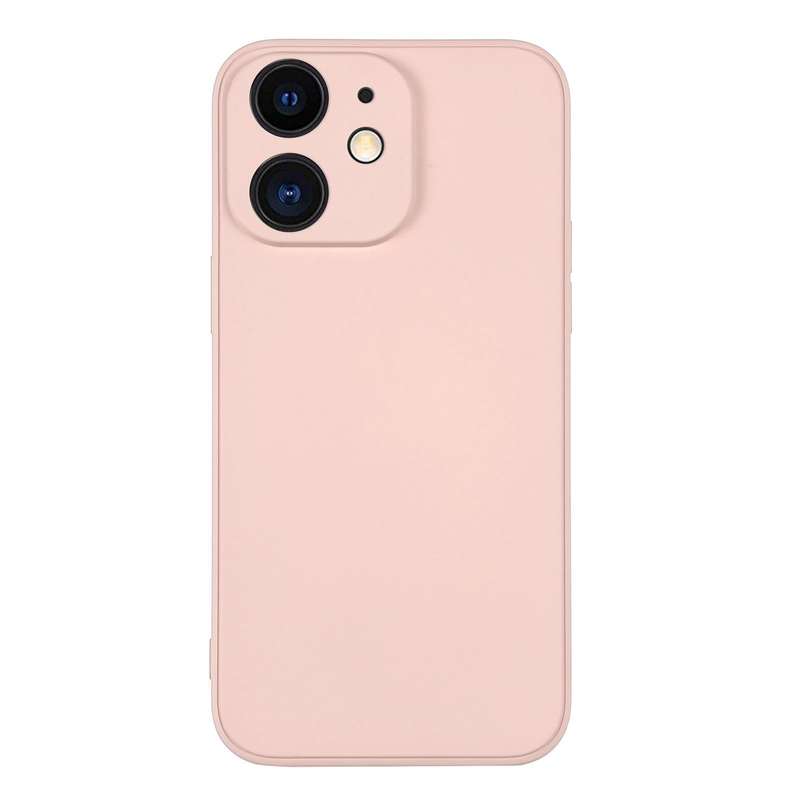 For iPhone 11 Silicone Phone Case with Wrist Strap(Pink)