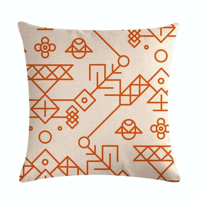 Multi-color Cotton Linen Mustard Pillow Case Yellow Geometric Pillow Covers Decorative Size: 45CM...