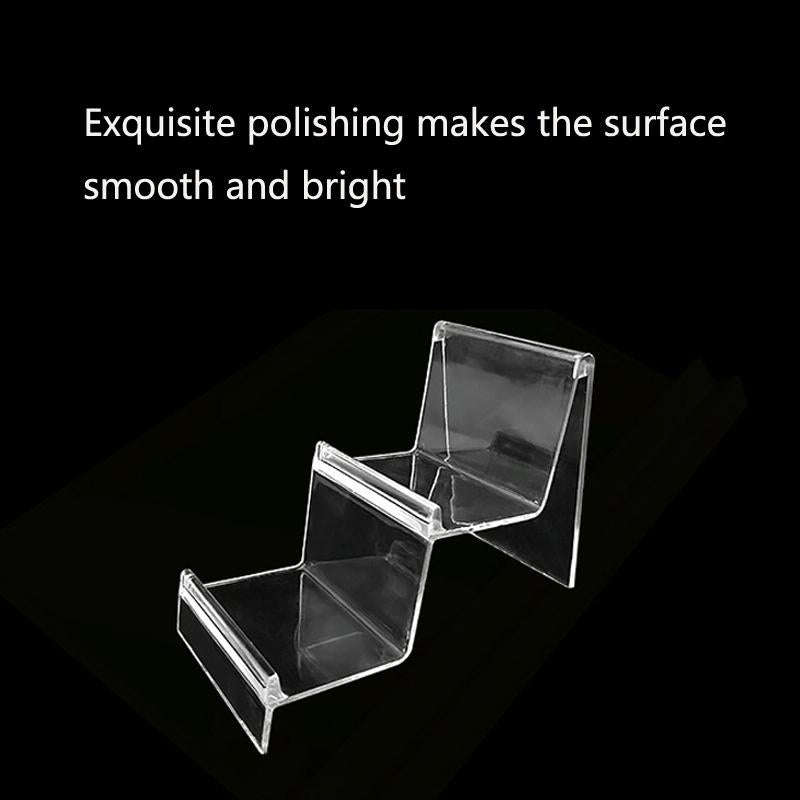 10 PCS Thickened Transparent Wallet Holder Plastic Phone Mask Display Stand Counter Display Stand...