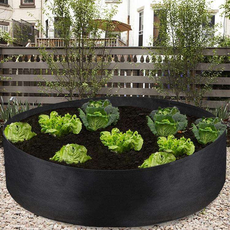 90x30cm 190L Felt Planting Barrel Indoor Outer Round Plant Bag Non-Woven Seedling Bag(Grass Green)