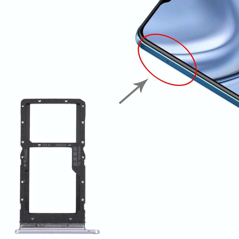 SIM Card Tray + SIM Card Tray / Micro SD Card Tray for Honor Play 20 (Purple)