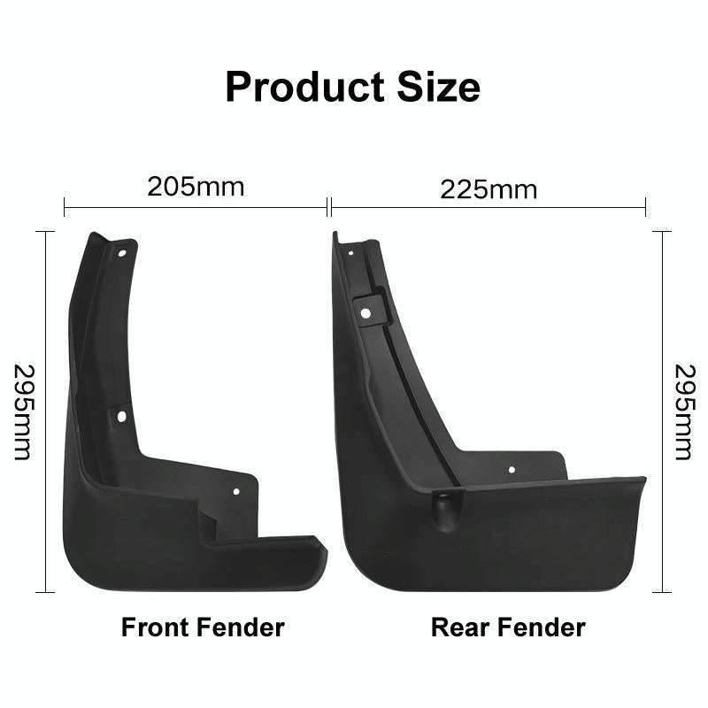 For Toyota Avanza 2022 4pcs/Set Car Auto Soft Plastic Splash Flaps Fender Guard