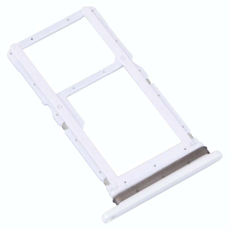 For Motorola Moto One Fusion Plus Original SIM Card Tray + Micro SD Card Tray (White)