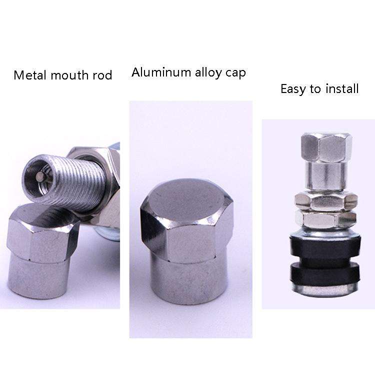 20 PCS Motorcycle Tubeless Tire Valve Stainless Steel Straight Mouth(TR161)