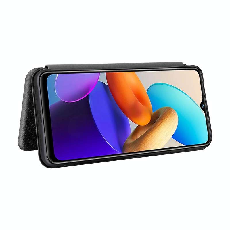 For vivo Y22s / Y35 Carbon Fiber Texture Leather Phone Case(Black)