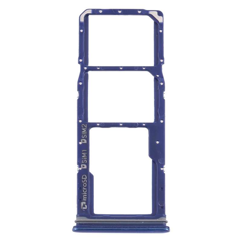 For Samsung Galaxy A9 (2018) SM-A920 SIM Card Tray + SIM Card Tray + Micro SD Card Tray (Blue)
