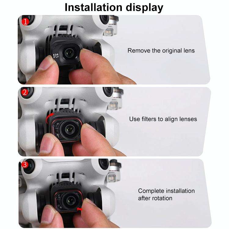 For DJI Mini 4 Pro STARTRC Drone Lens Filter, Lens:Adjustable UV