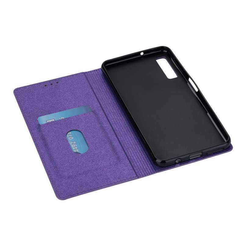 For Samsung Galaxy A7 (2018) / A750 Ultrathin Glitter Magnetic Horizontal Flip Leather Case with ...