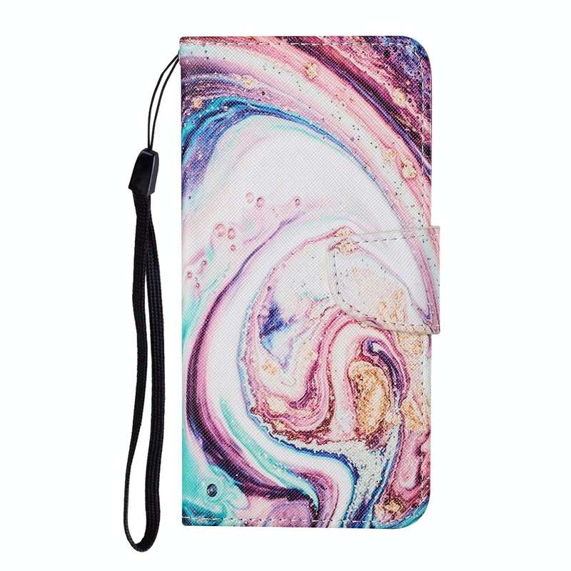 For Samsung Galaxy A21s Colored Drawing Pattern Horizontal Flip Leather Case with Holder & Card S...
