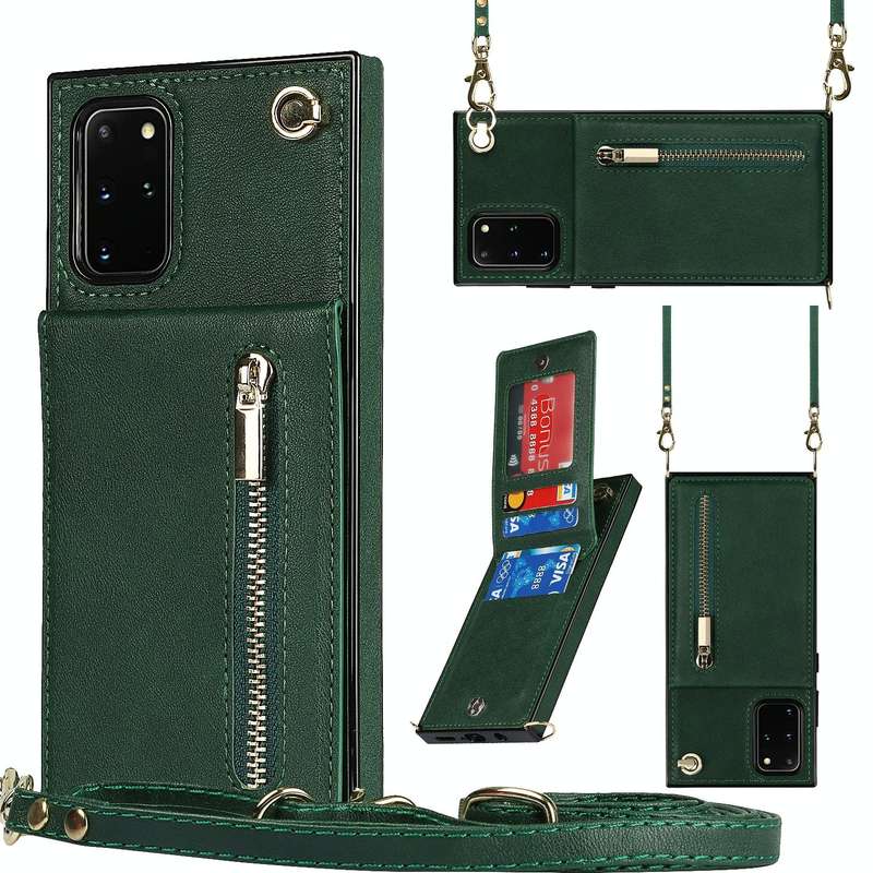 For Samsung Galaxy S20 Cross-body Zipper Square TPU+PU Back Cover Case with Holder & Card Slots &...