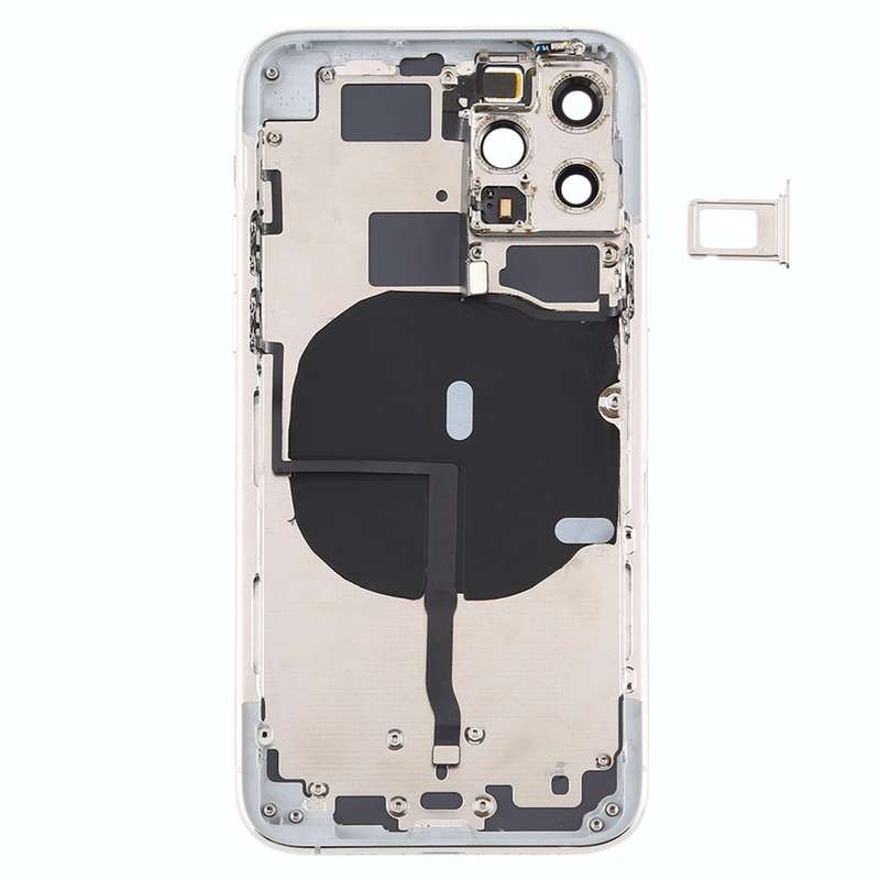 Battery Back Cover (with Side Keys & Card Tray & Power + Volume Flex Cable & Wireless Charging Mo...