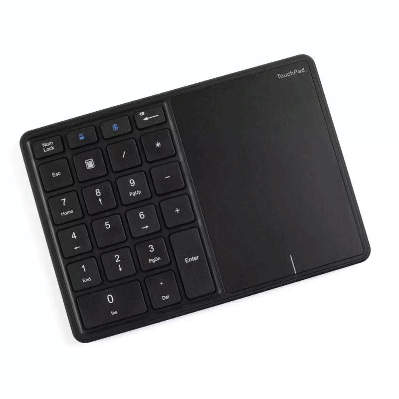 BT-14 Wireless Dual-modes 22 Keys Numeric Type-C Touch Pad Rechargeable Digital Keyboard