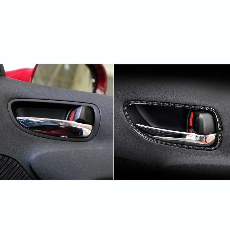 Car Carbon Fiber Front Door Handle Decorative Sticker for Lexus IS250 300 350C 2006-2012, Left an...