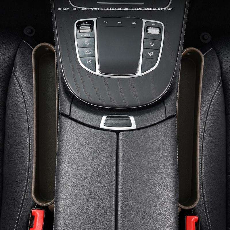 Car Gap Storage Box Multifunctional Car Seat Crevice Storage Box, Specification: 1 Pair (Black)