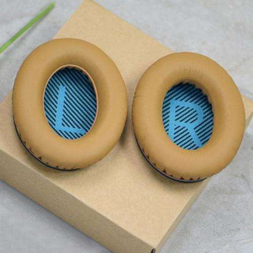 1 Pair Soft Earmuff Headphone Jacket with LR Cotton for BOSE QC2 / QC15 / AE2 / QC25 / QC35 (Yell...