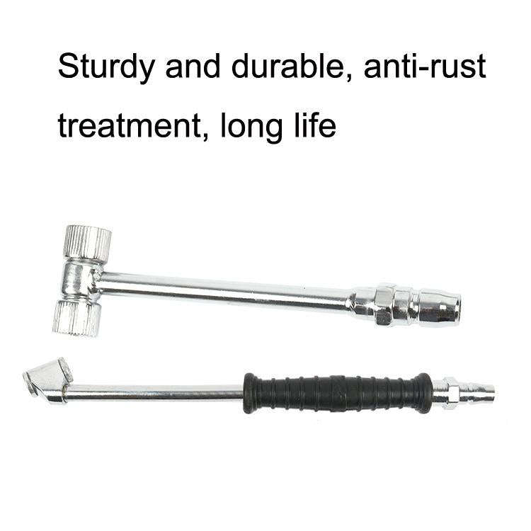 Car Tire Double-Ended Air Nozzle, Specification: Straight Handle