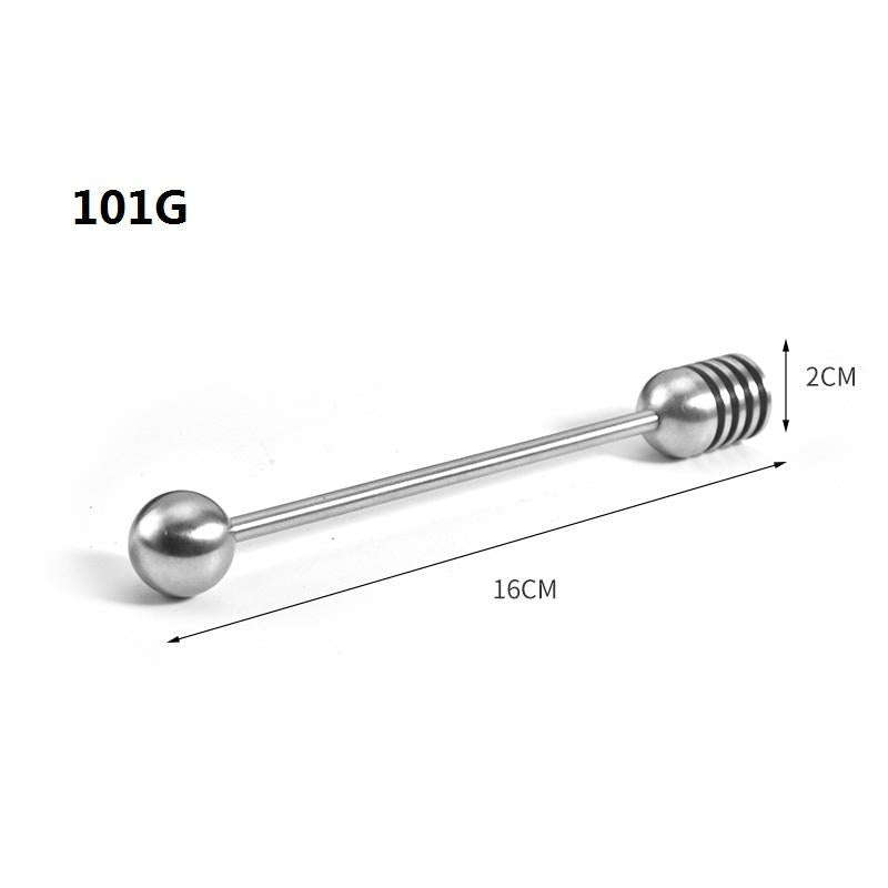 304 Stainless Steel Straight Handle Honey Stirrer With Round Bead Honey Stirrer