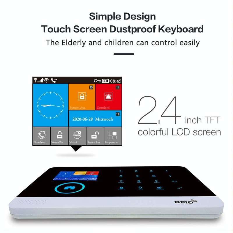 PG-103-GSM WiFi + GSM Touch Screen Intelligent Alarm System
