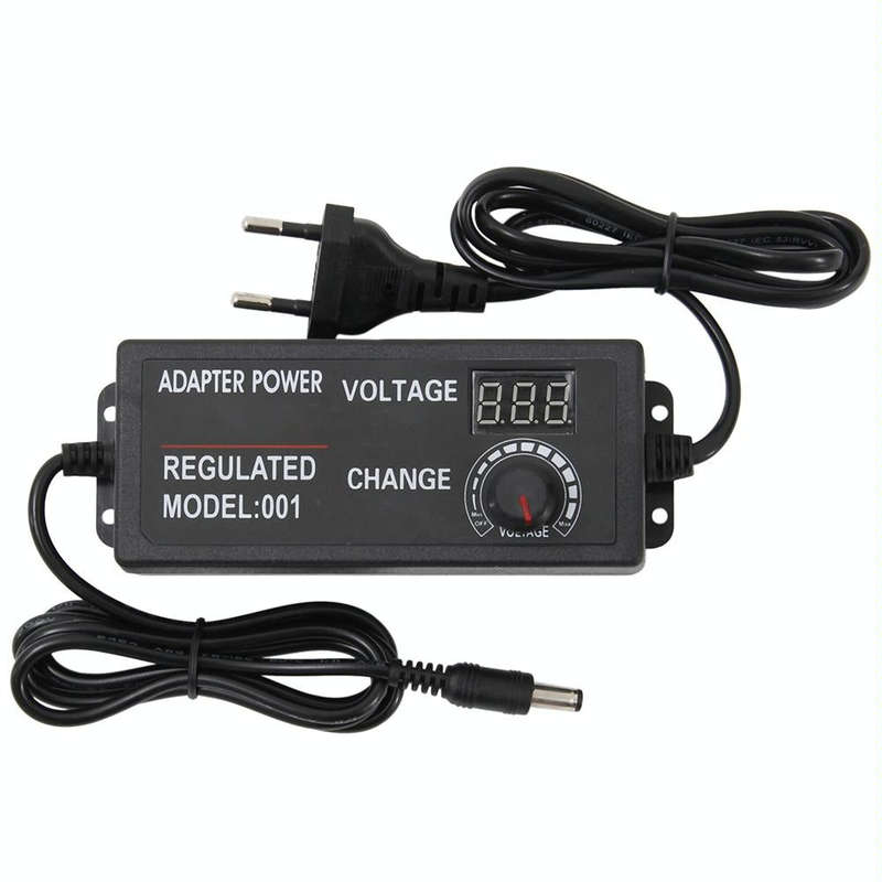AC To DC Adjustable Voltage Power Adapter Universal Power Supply Display Screen Power Switching C...