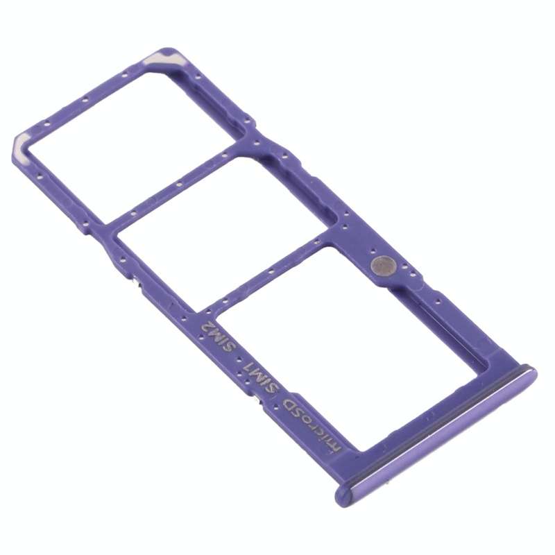 For Samsung Galaxy A50s SM-A507 SIM Card Tray + SIM Card Tray + Micro SD Card Tray (Purple)