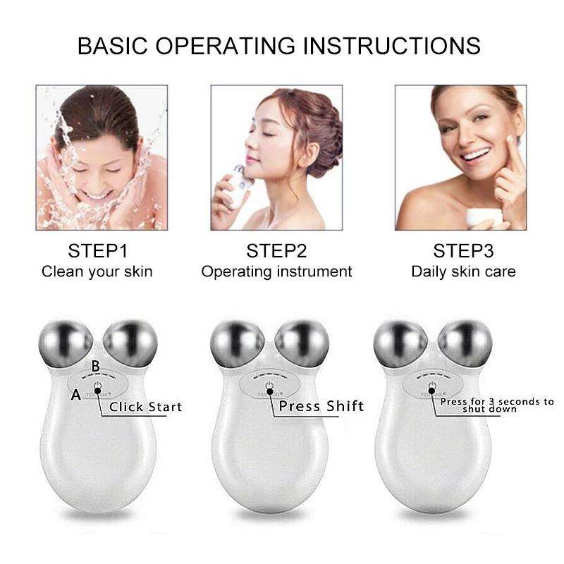 Household Micro-current Beauty Instrument (White)