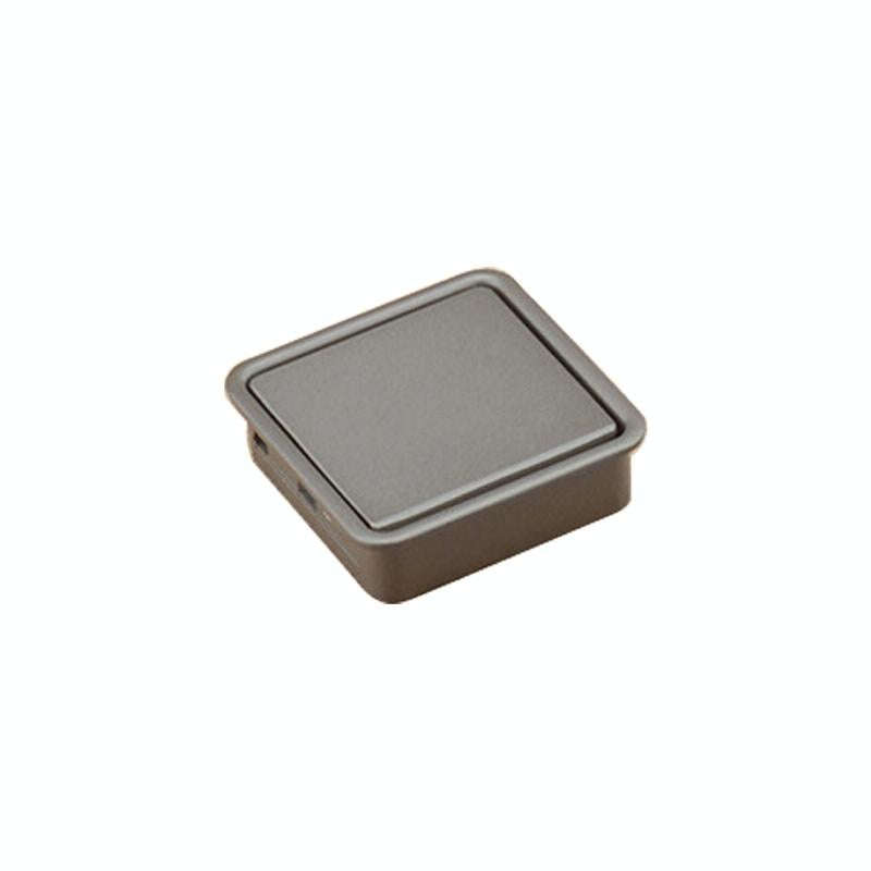 Simple Wardrobe Slotted Scrub Handle Concealed Recessed Drawer Invisible Handle, Single Hole (Grey)