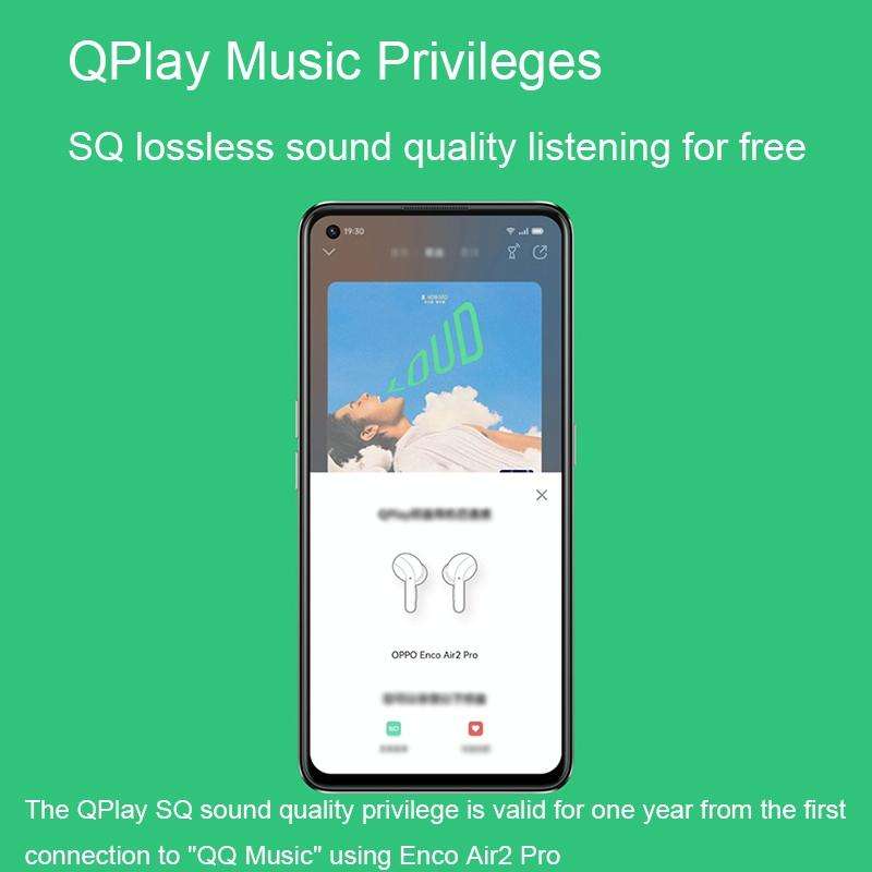 OPPO Enco Air2 Pro Wireless In-Ear Active Noise Reduction Music Gaming Bluetooth Earphones(Grey)