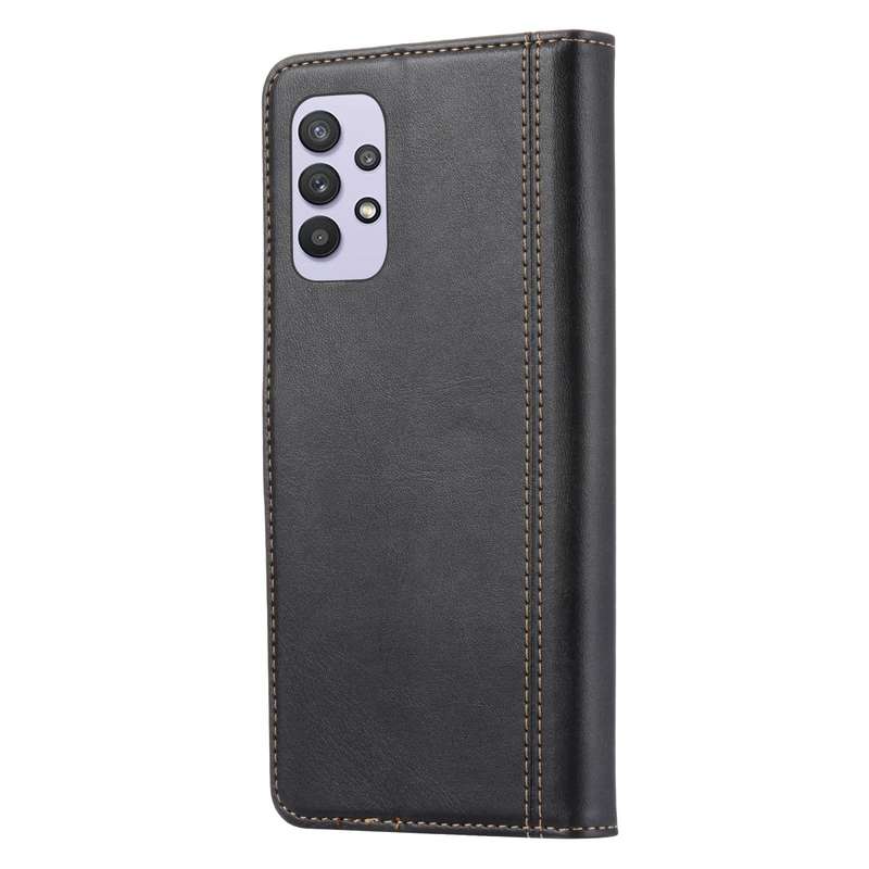 For Samsung Galaxy A33 5G Calf Texture Double Fold Leather Phone Case(Black)