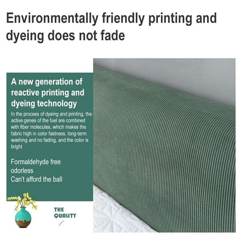 Polar Fleece Elastic Full Covered Headboard Dust Cover, Size:220cm(Green)