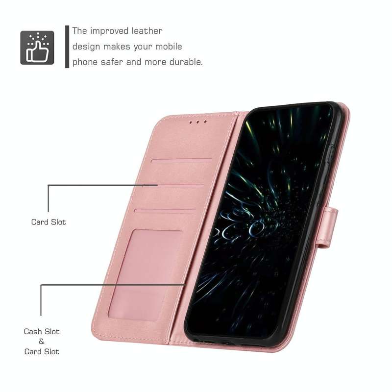 For Tecno Spark 7 / 7T Stitching Calf Texture Buckle Leather Phone Case(Pink)