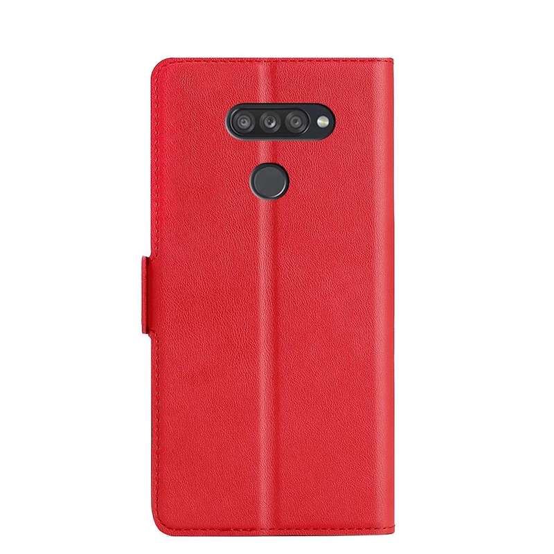 For LG K50S Ultra-thin Voltage Side Buckle PU + TPU Leather Phone Case(Red)