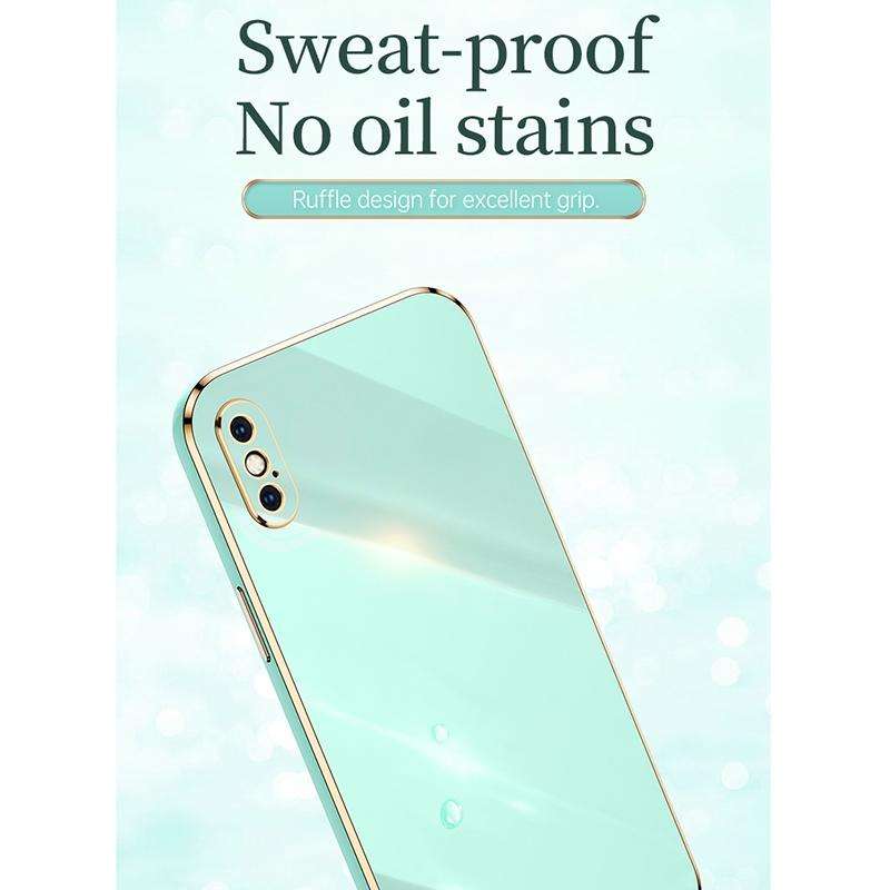 For iPhone XR XINLI Straight 6D Plating Gold Edge TPU Shockproof Case(Black)